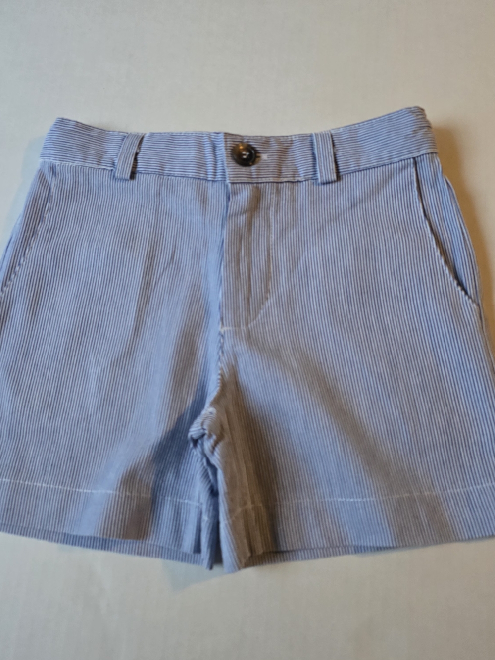 Busy Bee Kids Light Blue Pinstriped Shorts — Classic Summer Staple